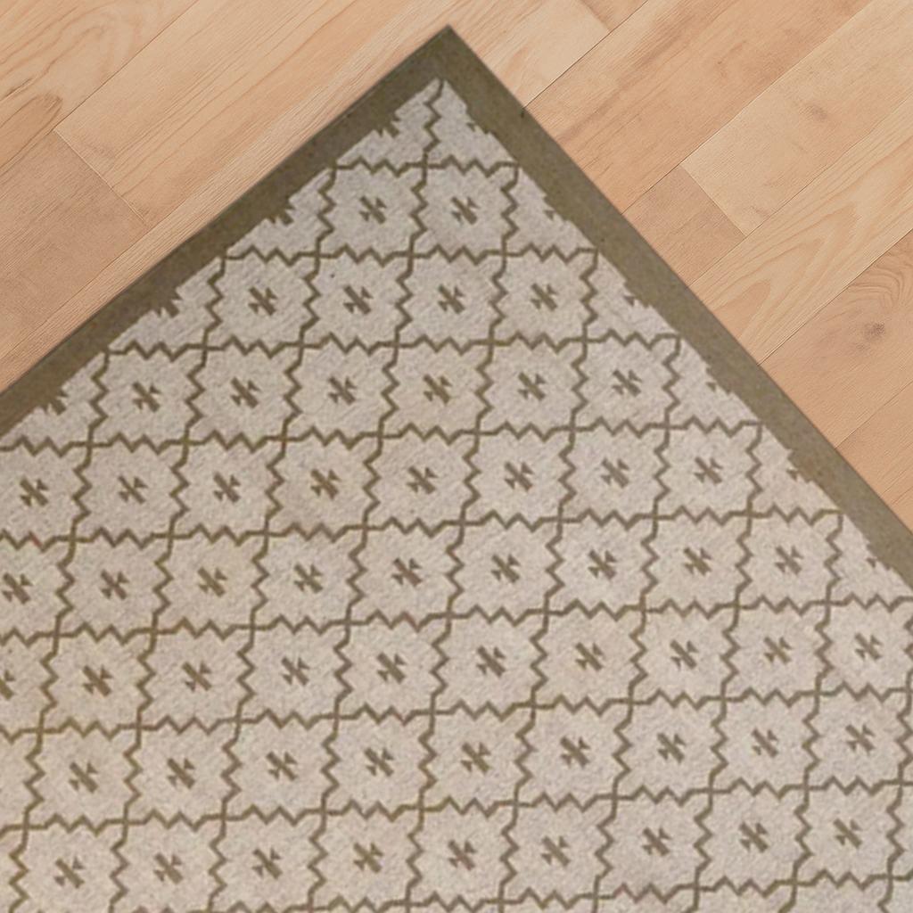 Handwoven Jute Kilim Rug  | Natural Boho Area Carpet for Living Room & Bedroom | Floor Mat with Tribal Pattern