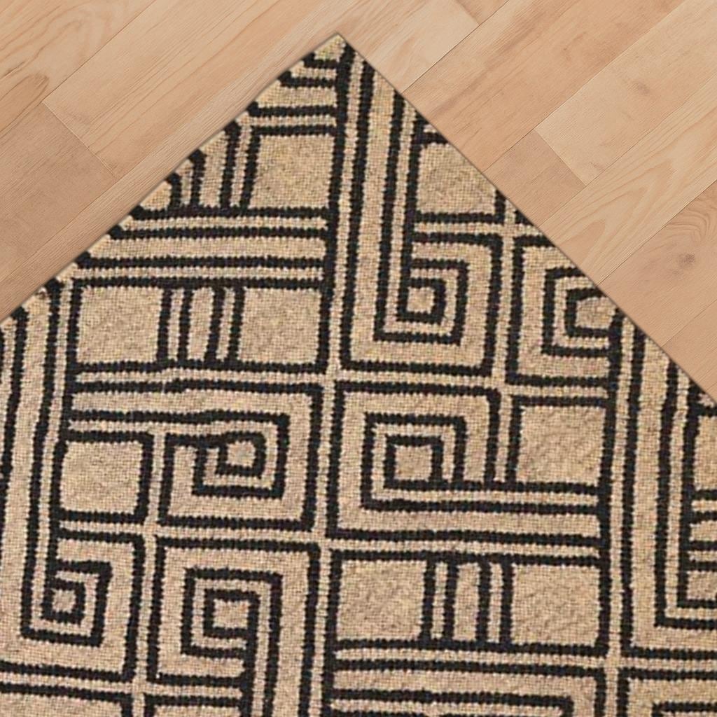 Handcrafted Wool-Jute Flat weave Rug  | Sustainable Kilim Runner for Living Room or Entryway | Kilim Runner for Living Room or Entryway