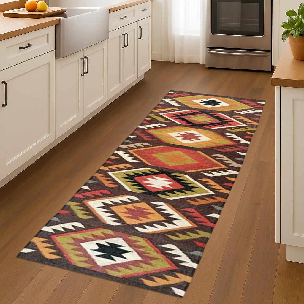 Eco-Chic Kilim Wool Jute Runner Rug | Handwoven Natural Fiber Flat weave | Sustainable Hallway Runner | Minimal Farmhouse Style