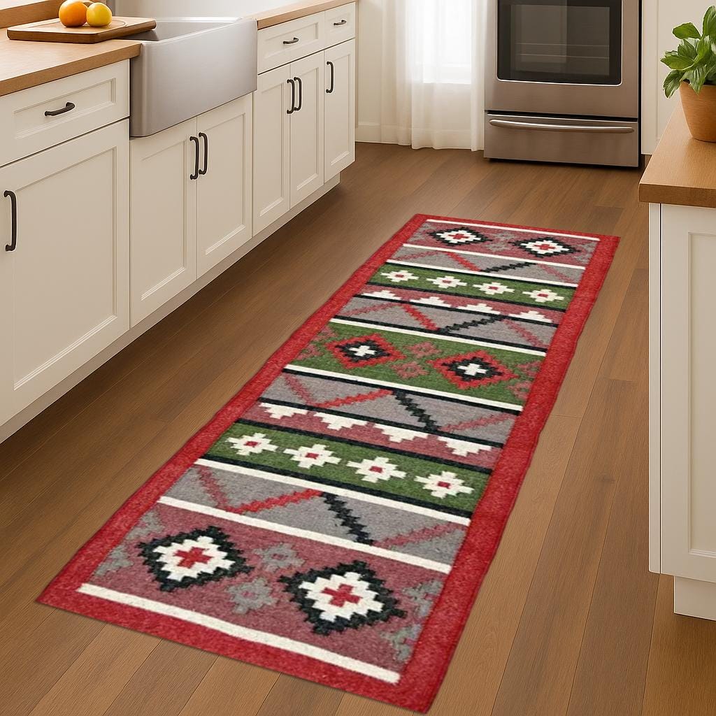 Handwoven Kilim Wool Jute Runner Wool Jute Runner Rug Handwoven Boho Hallway Runner Natural Fiber Decor For Living Room Area