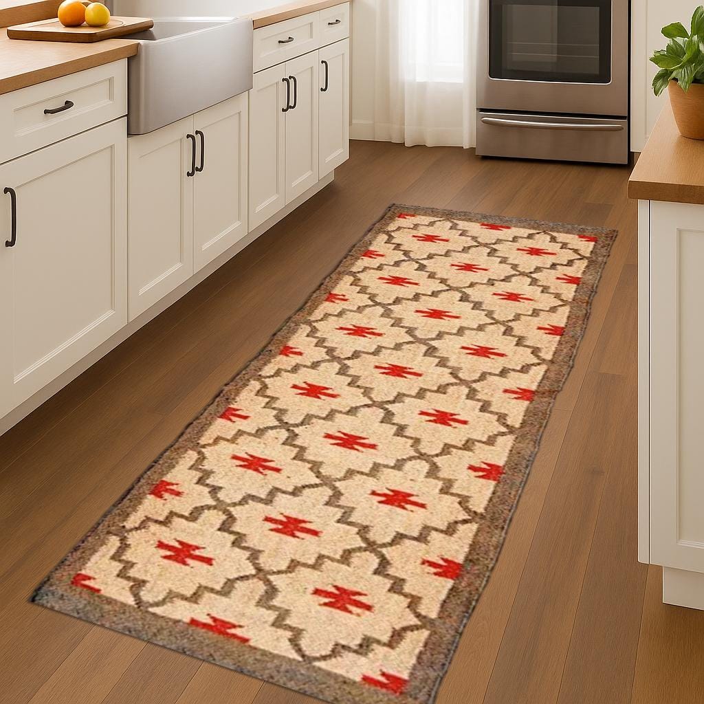 Boho Wool Jute Runner – Neutral Handmade Rug for Living Room or Bedroom – Flatweave Hallway Decor For Living Room Area Stair Runner Rugs