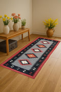 Wool and Jute Runner Rug – Eco-Friendly Farmhouse Hallway Carpet, Handmade Rustic Natural Runner, Boho Long Narrow Rug