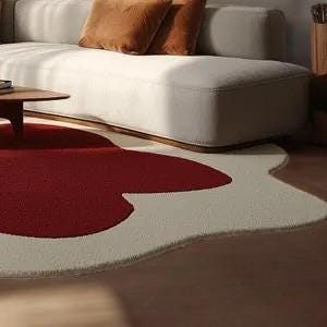 Abstract Minimalist Rug | Modern Striped Area Rug | Soft Neutral Earth Tone Carpet | Contemporary Living Room Decor | Cozy Floor Accent