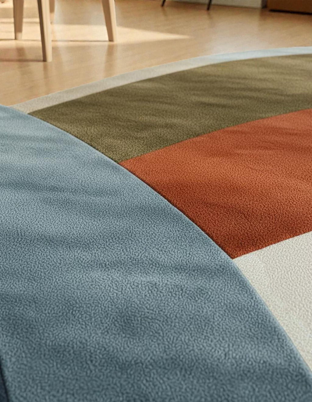 Modern Hand-Tufted Abstract Area Rug  Contemporary Geometric Accent Carpet | Soft Living Room Floor Decor