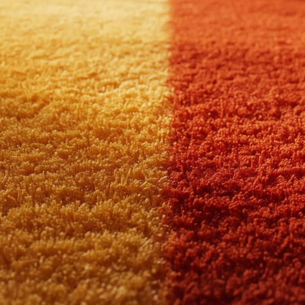 Hand-Tufted Wool Rug – Warm Ombre Area Rug in Yellow & Orange | Modern Minimalist Carpet | Soft Cozy Floor Decor | Handmade Accent Rug