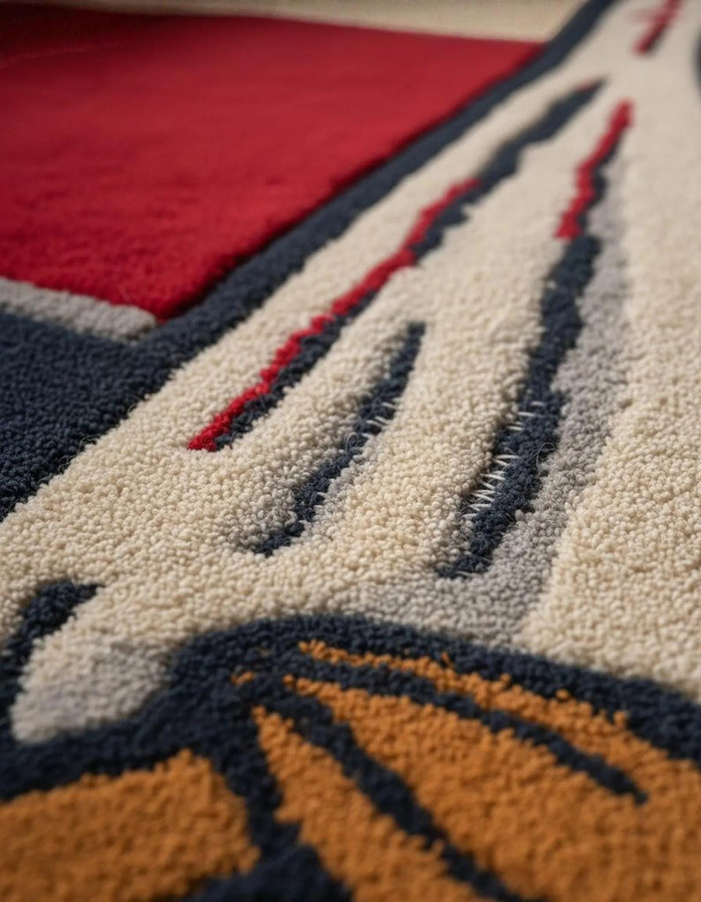 Hand Tufted Baseball Rug  Sports Themed Area Rug for Kids Room, Playroom & Game Room – Baseball Bat, Glove Ball Design Rug