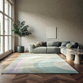 Pastel Abstract Rug – Soft Modern Area Rug, Minimalist Gradient Carpet, Calming Contemporary Home Decor - Modern Area Rug