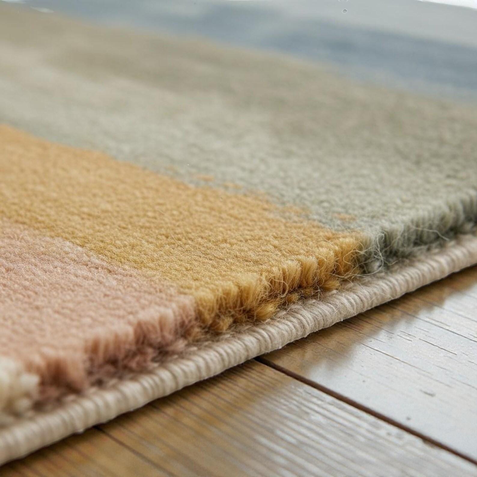 Abstract Minimalist Rug | Modern Striped Area Rug | Soft Neutral Earth Tone Carpet | Contemporary Living Room Decor | Cozy Floor Accent