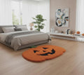 Handmade Tufted Pumpkin Rug – Spooky Halloween Decor, Cute Fall Accent, Cozy Autumn Home Decoration