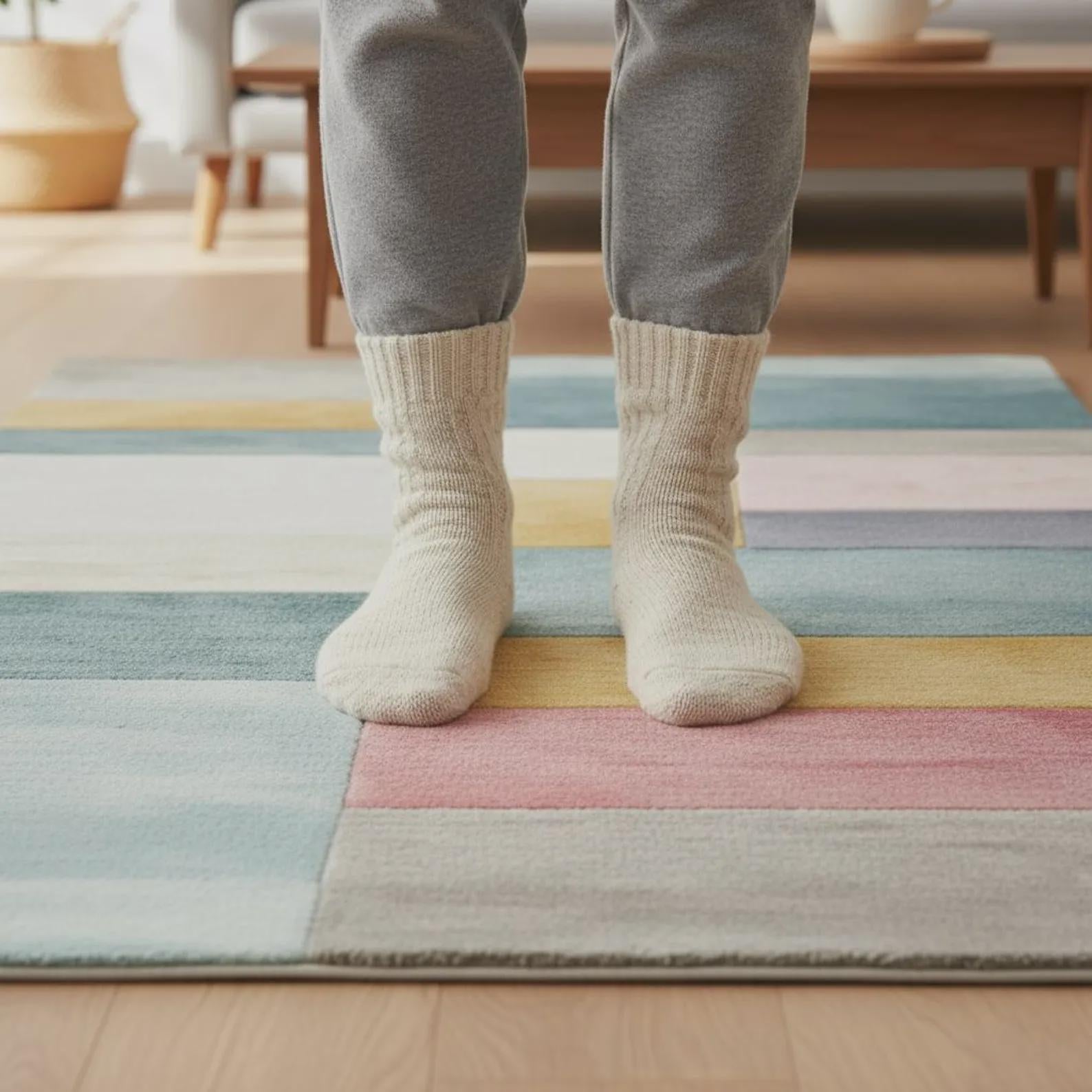 Hand-Tufted Wool Rug | Pastel Geometric Color-Block Area Rug - Colorful Designer Rug