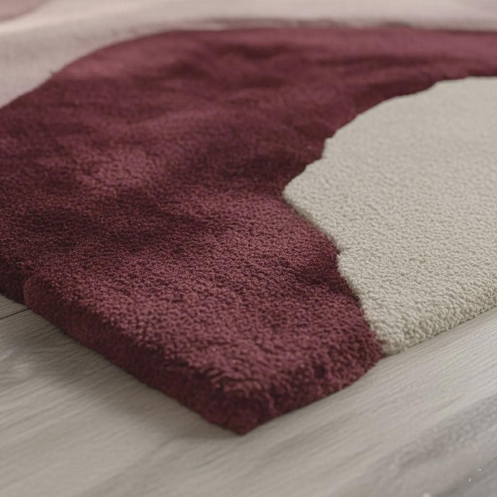 Wavy Design Modern Hand Tufted Rug, Geometric Carpet, Soft Multicolor Area Rug for Living Room & Nursery