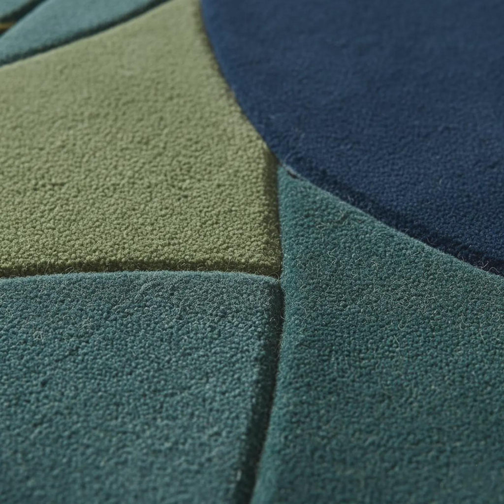 Hand-Tufted Geometric Area Rug, Modern Abstract Design