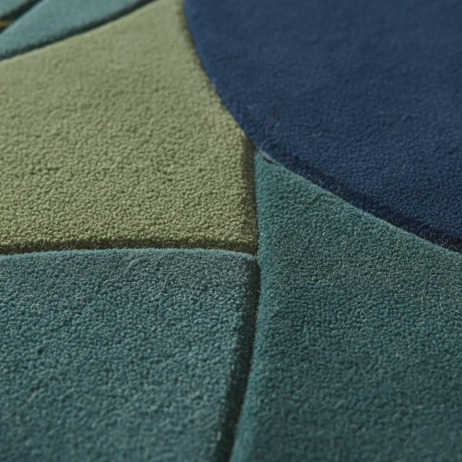 Hand-Tufted Geometric Area Rug, Modern Abstract Design