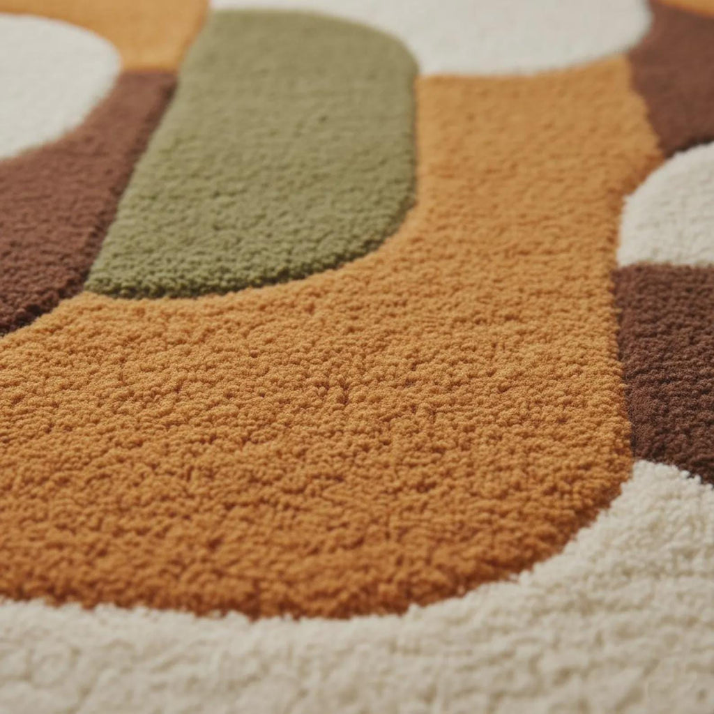 Hand Tufted Rug, Contemporary Geometric Area Rug, Multicolor Carpet for Kids & Living Room
