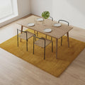 Modern Mustard Yellow Wool Rug, Plain Solid Area Carpet for Living Room & Bedroom, Contemporary Home Decor