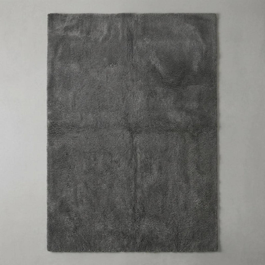 Hand Tufted Solid Olive Green Wool Rug – Minimalist Home Decor