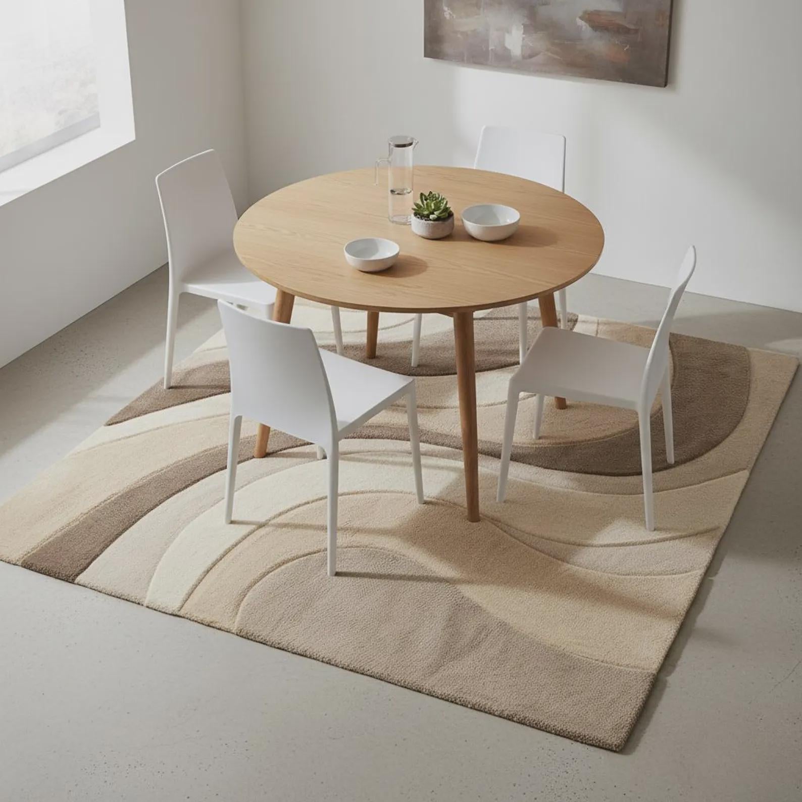 Geometric Handmade Tufted Rug, Contemporary Area Rug, Multicolor Carpet for Kids & Living Room