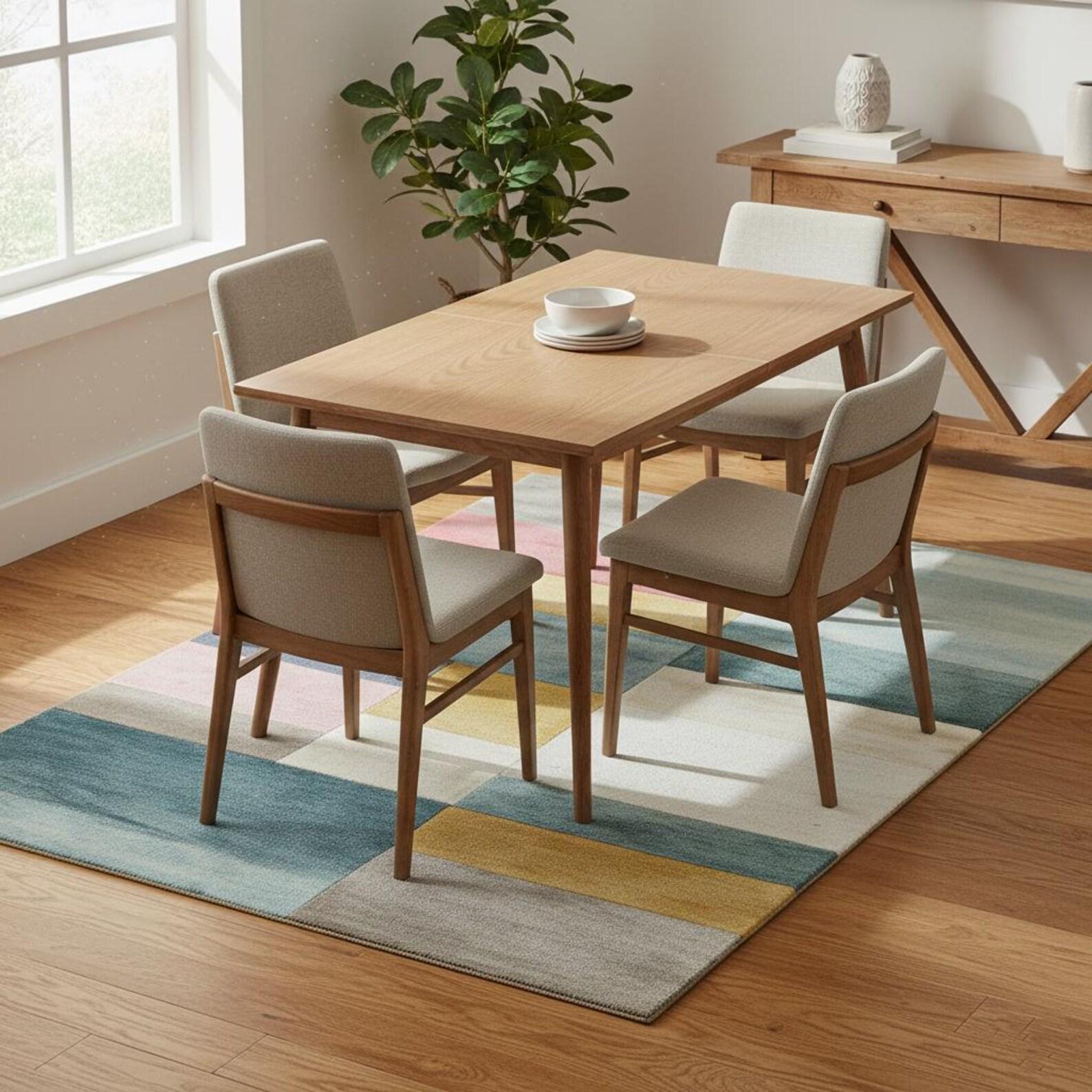 Hand-Tufted Wool Rug | Pastel Geometric Color-Block Area Rug - Colorful Designer Rug