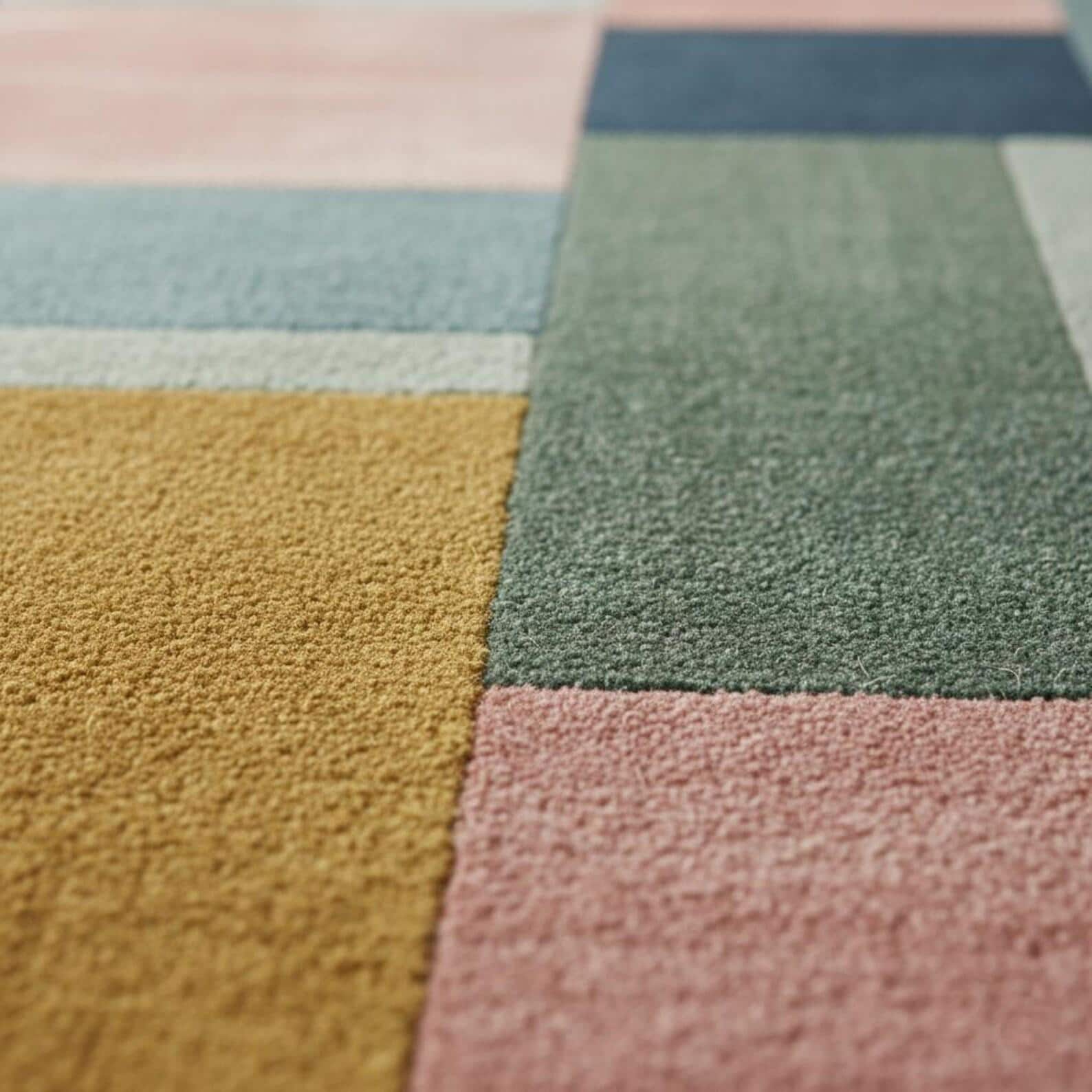 Modern Abstract Wool Carpet – Artistic Hand-Tufted Rug with Bold Colors – Luxury Home Decor - Contemporary Art Rug