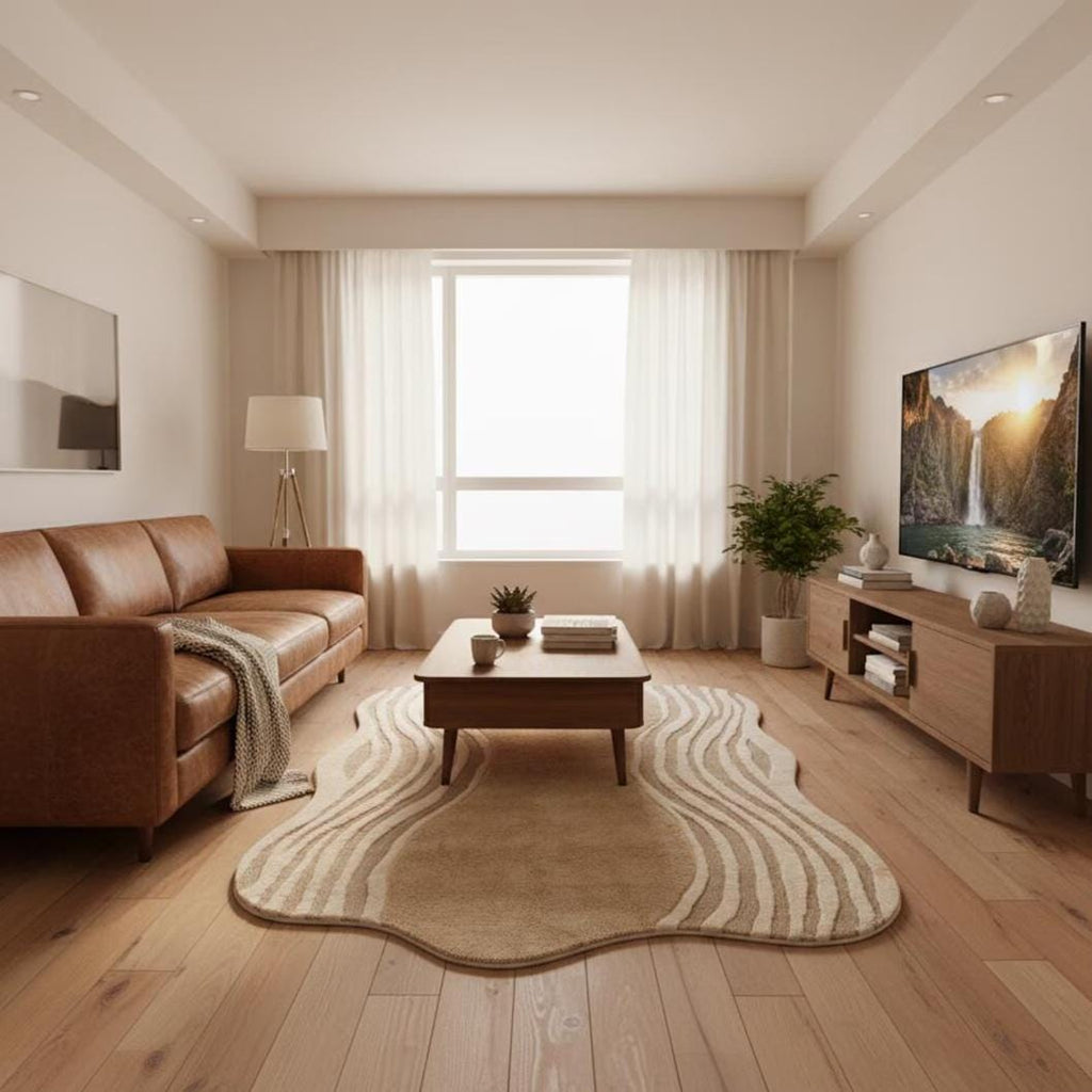Wavy Organic Design Carpet | Irregular Modern Teppich | Modern Abstract Wavy Rug
