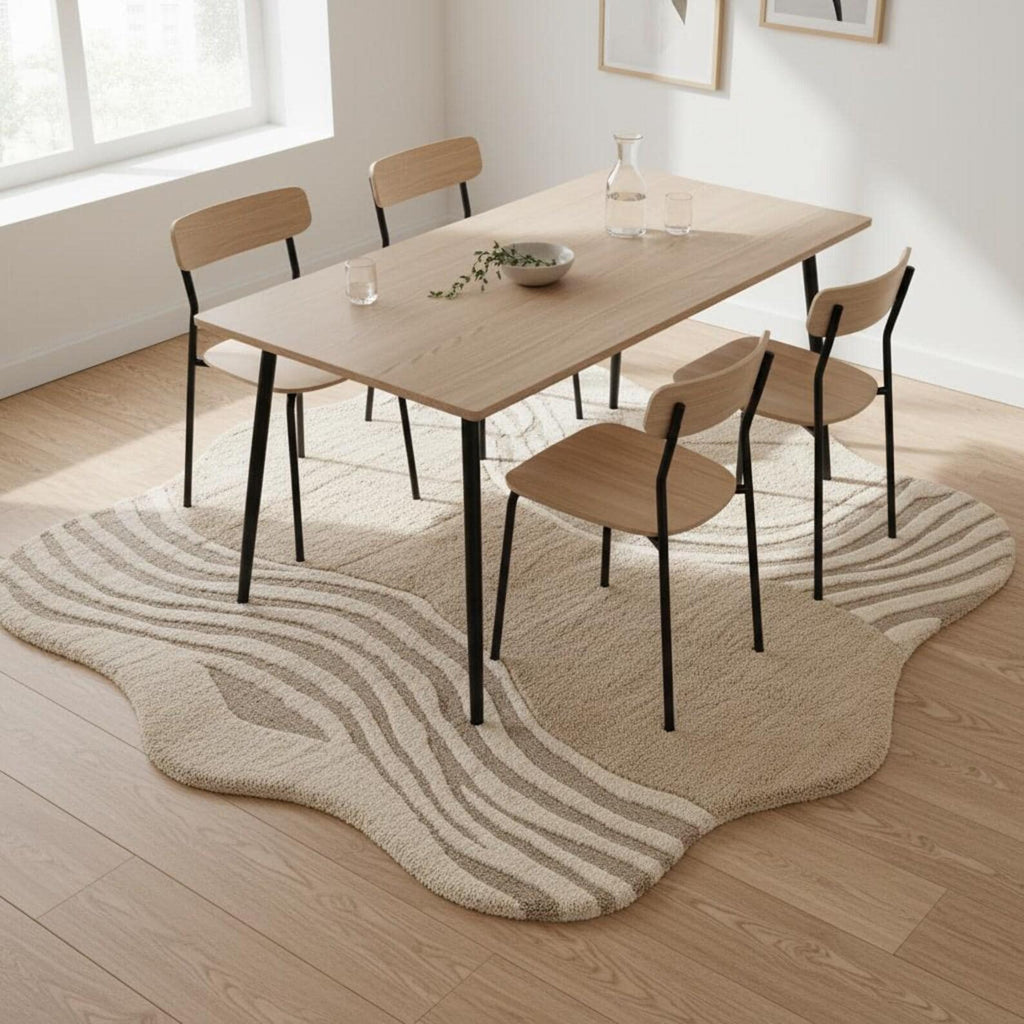 Wavy Organic Design Carpet | Irregular Modern Teppich | Modern Abstract Wavy Rug
