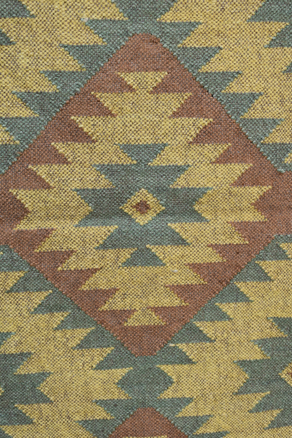 Multicolor Wool & Jute Kilim Runner | Handmade Tribal Pattern Rug | Earth Tone Kilim Runner Rug