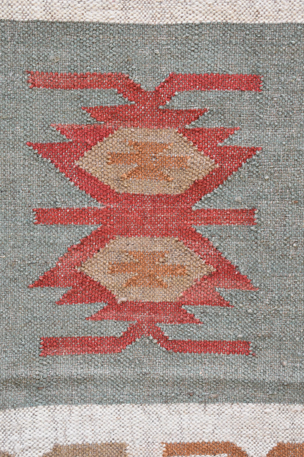 Wool Jute Kilim Runner Rug | Timeless Tribal Design Handcrafted Wool & Jute Rug| Traditional Hallway Rug
