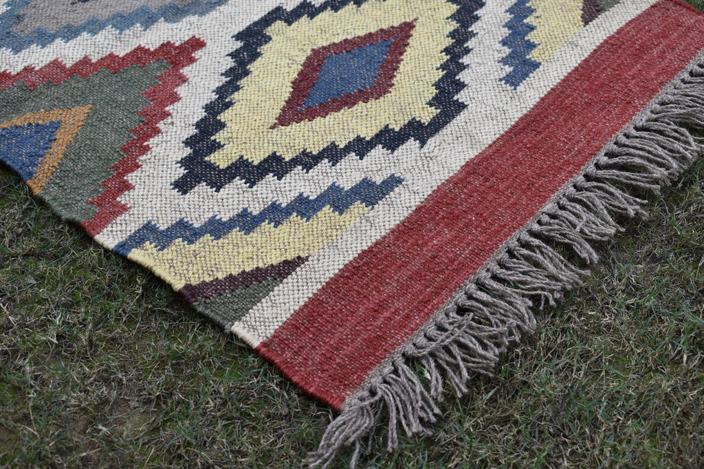 Handwoven Wool Jute Runner Rug size | Boho Hallway & Stair Runner Natural Kilim Carpet for Living Room Rustic Home Decor