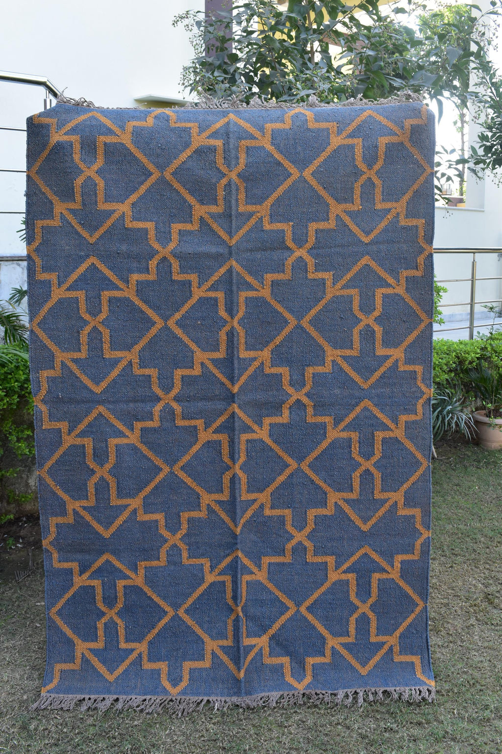Boho Wool Jute Runner Neutral Handmade Rug for Living Room or Bedroom Flatweave Hallway Decor Geometric Flatweave Rug Eco-Friendly Decor