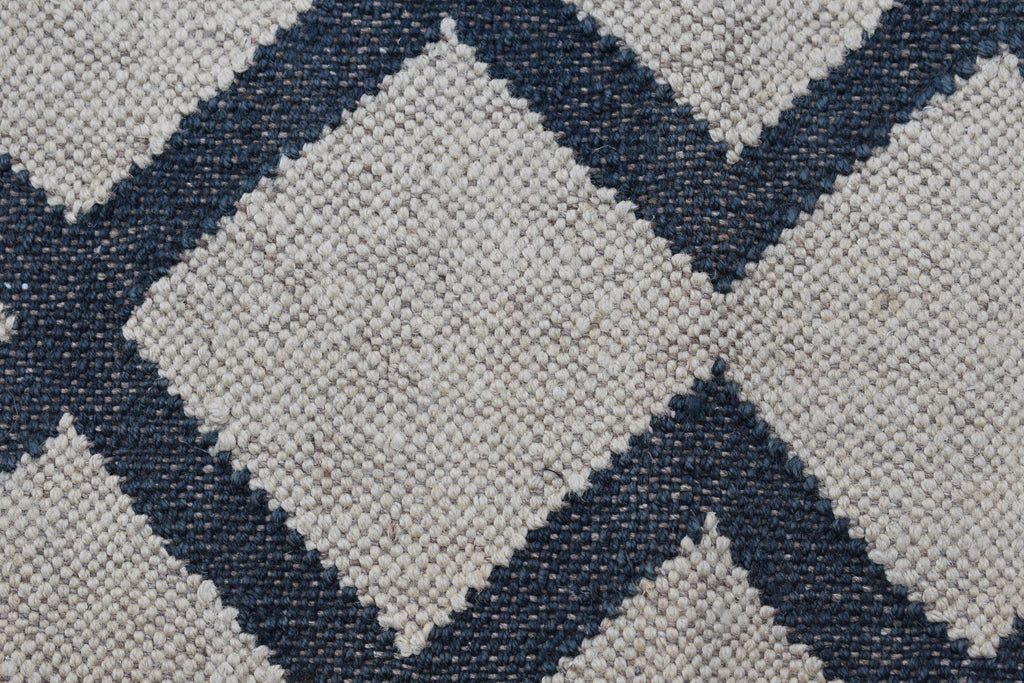 Authentic Handwoven Kilim Rug Wool Jute Tribal Diamond Pattern Bohemian Vintage Reversible Carpet Navajo Rug Weave Runner