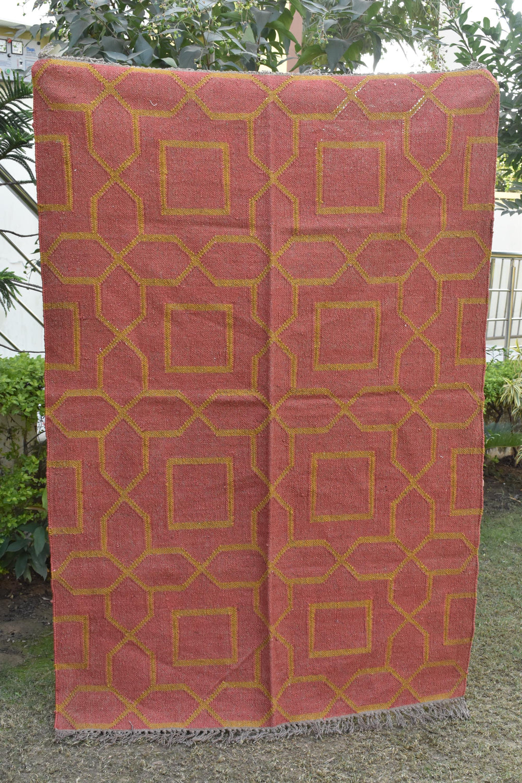 Traditional Handwoven Kilim Rug Wool Jute Tribal Medallion Pattern Boho Vintage Reversible Flat Weave Carpet Bohemian Runner Rug