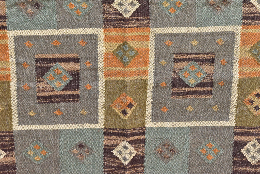 Handmade Wool Jute Kilim Rugs Traditional Indian Runner Dhurrie Hallway Stair Runner Rug | Modern Tribal Area Rug Housewarming Gifts