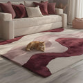 Wavy Design Modern Hand Tufted Rug, Geometric Carpet, Soft Multicolor Area Rug for Living Room & Nursery