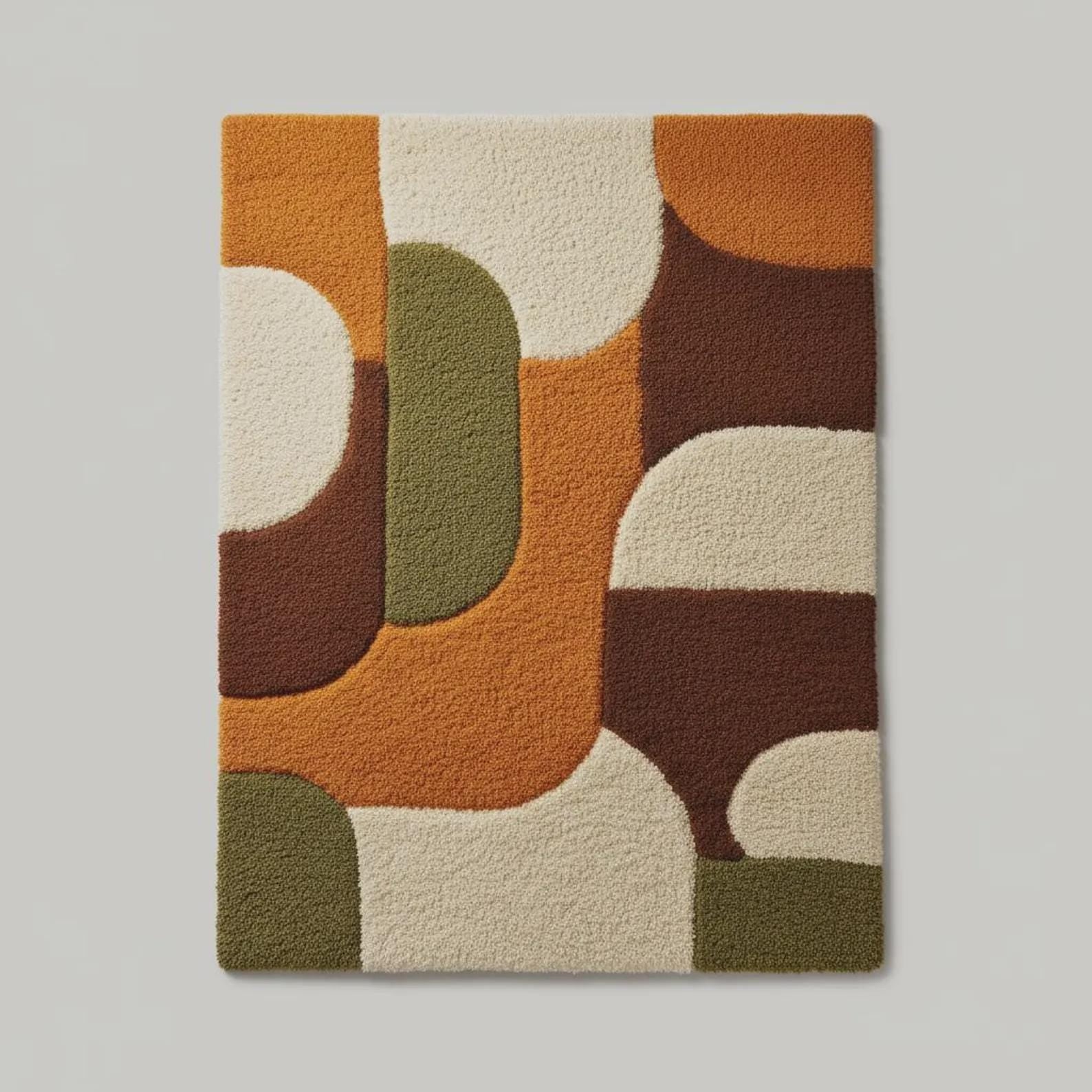 Hand Tufted Rug, Contemporary Geometric Area Rug, Multicolor Carpet for Kids & Living Room