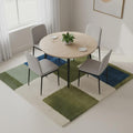 Modern Hand Tufted Blush Rug, Multicolor Geometric Area Rug for Living Room, Dining & Kids Space