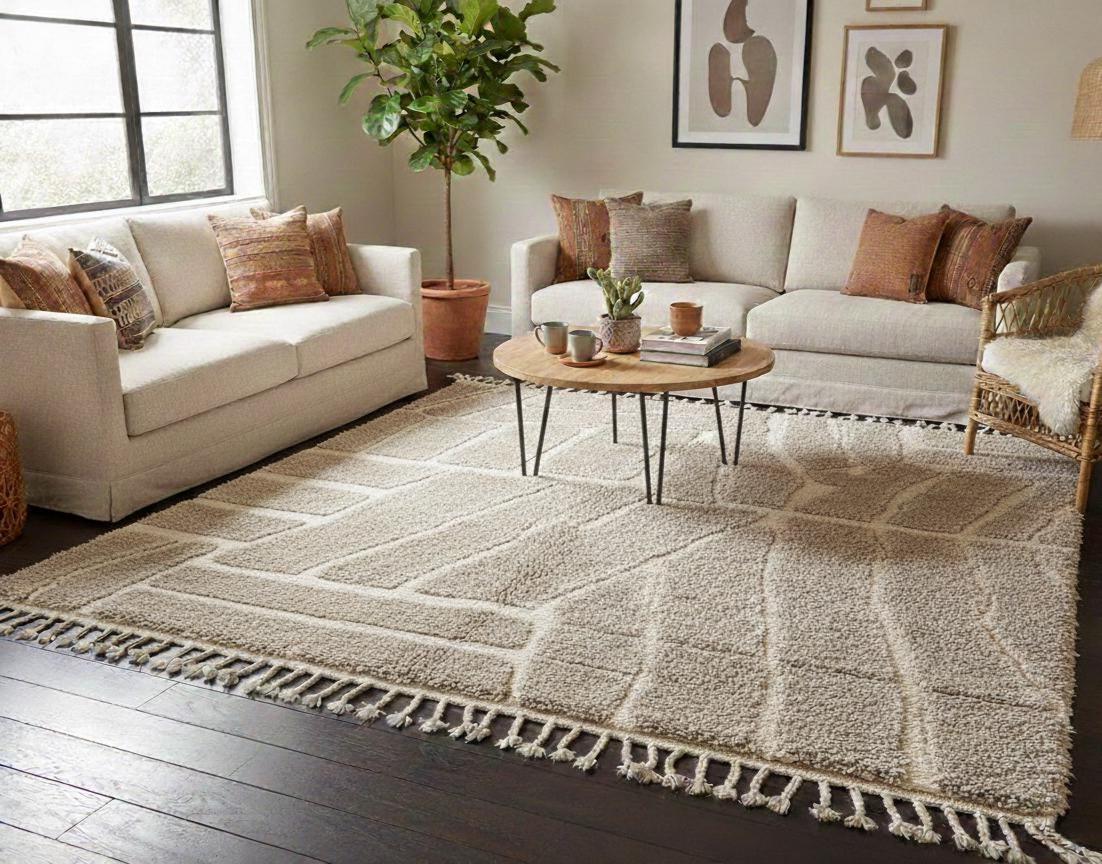 Custom Size Gray Moroccan Rug, Hand-Tufted Beni Ourain Wool Rug, Soft Plush Berber Rug, Minimalist Area Rug Living Room Farmhouse Use