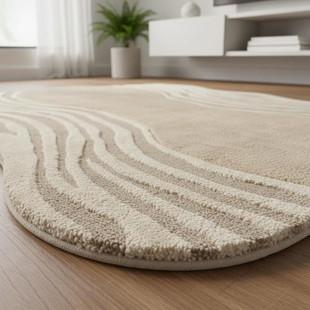 Wavy Organic Design Carpet | Irregular Modern Teppich | Modern Abstract Wavy Rug