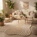 Wavy Organic Design Carpet | Irregular Modern Teppich | Modern Abstract Wavy Rug