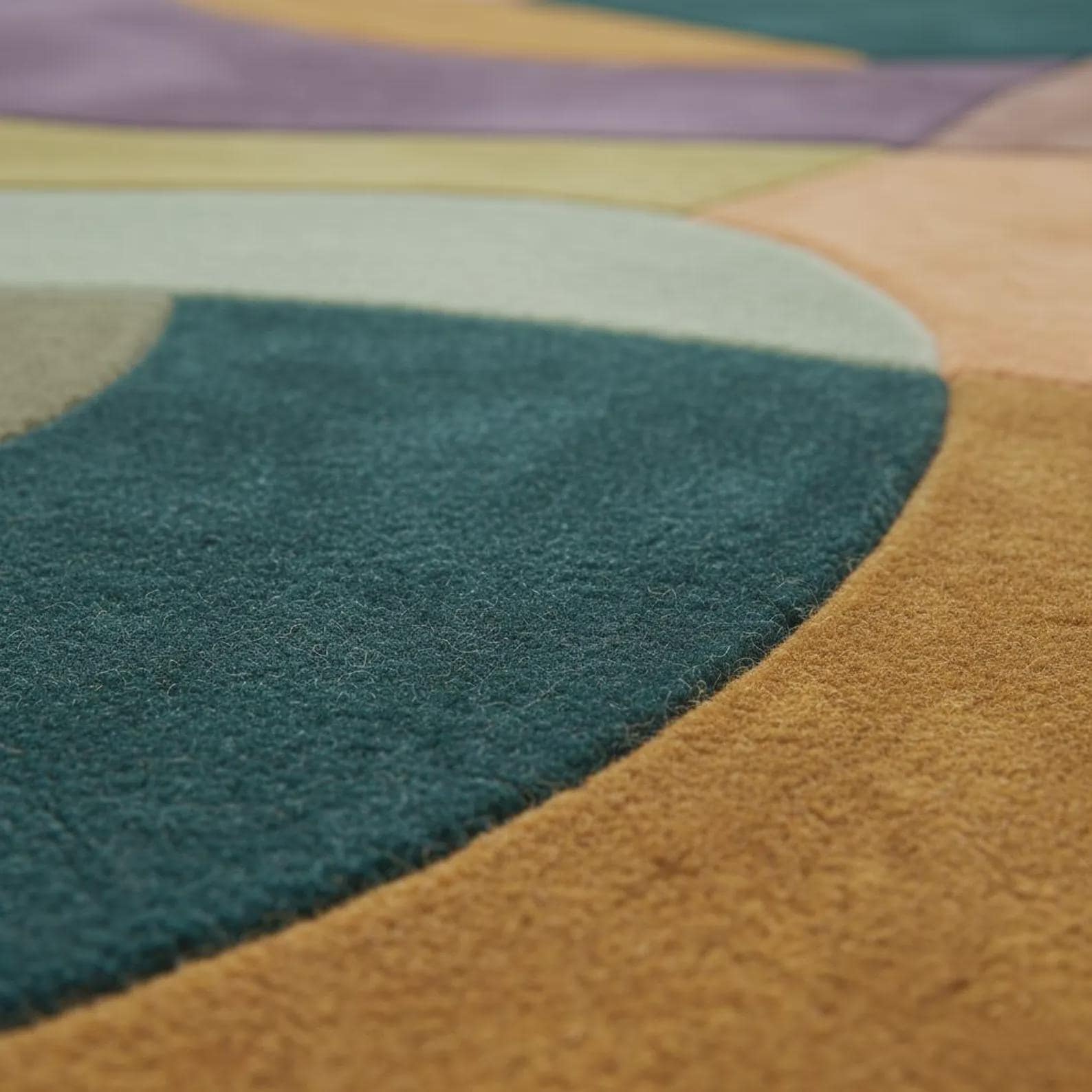Organic Shape Abstract Rug | Wavy Pattern, Modern Statement Area Teppich | Irregular Abstract Area Rug