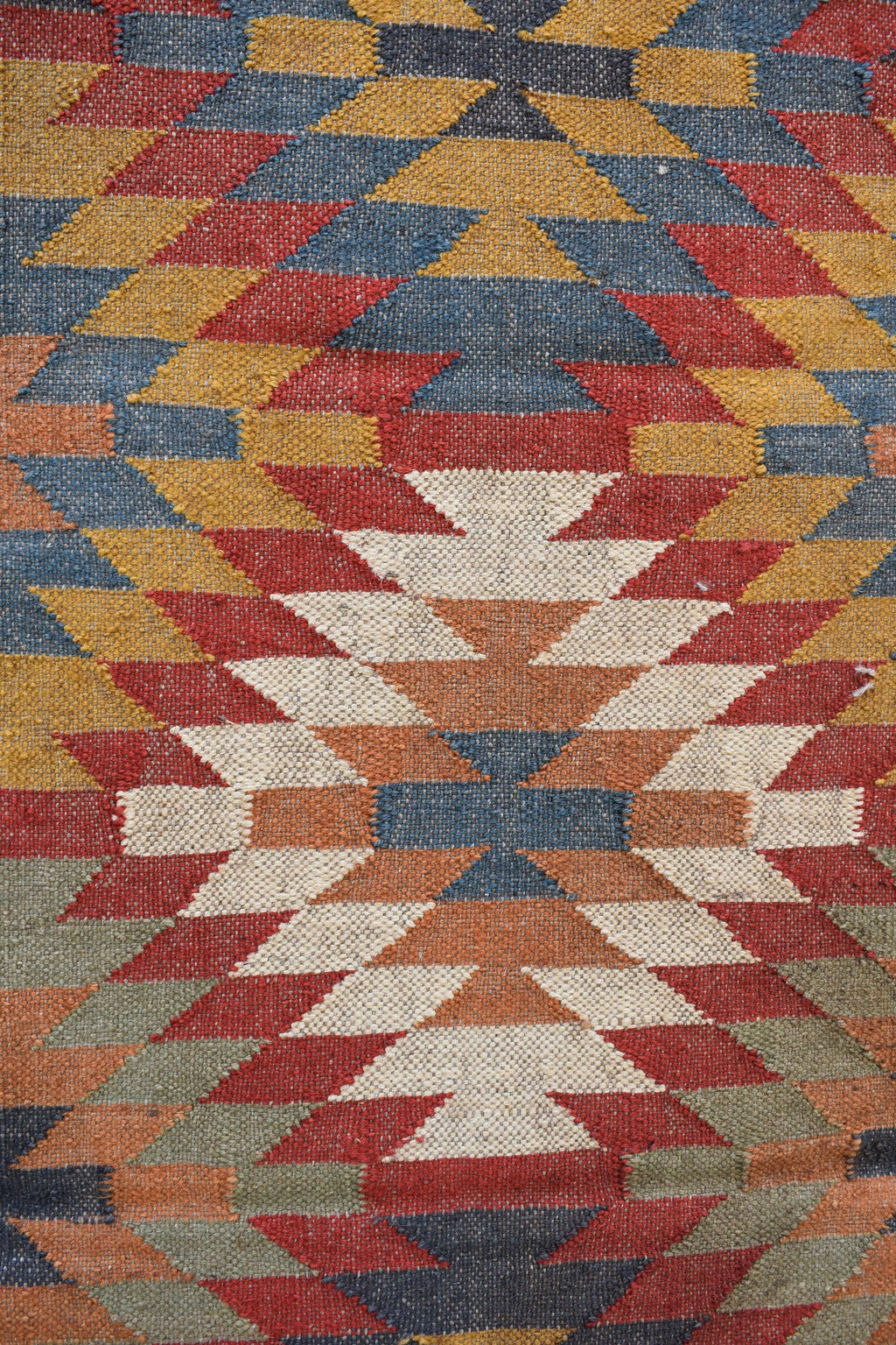 Vintage Style Wool & Jute Kilim Runner Classic Tribal Flatweave Rug | Boho Wool Jute Kilim Runner Rug | Timeless Tribal Runner