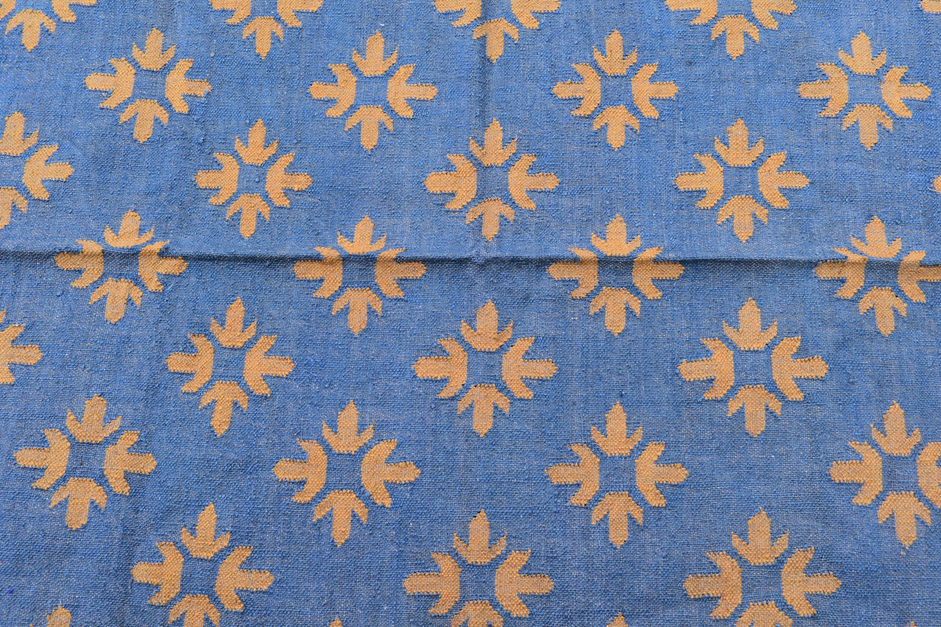 Artisan Handwoven Kilim Area Rug Wool Jute Tribal Geometric Boho Vintage Reversible Home Decor Carpet Decorative Tribal Floor Carpet