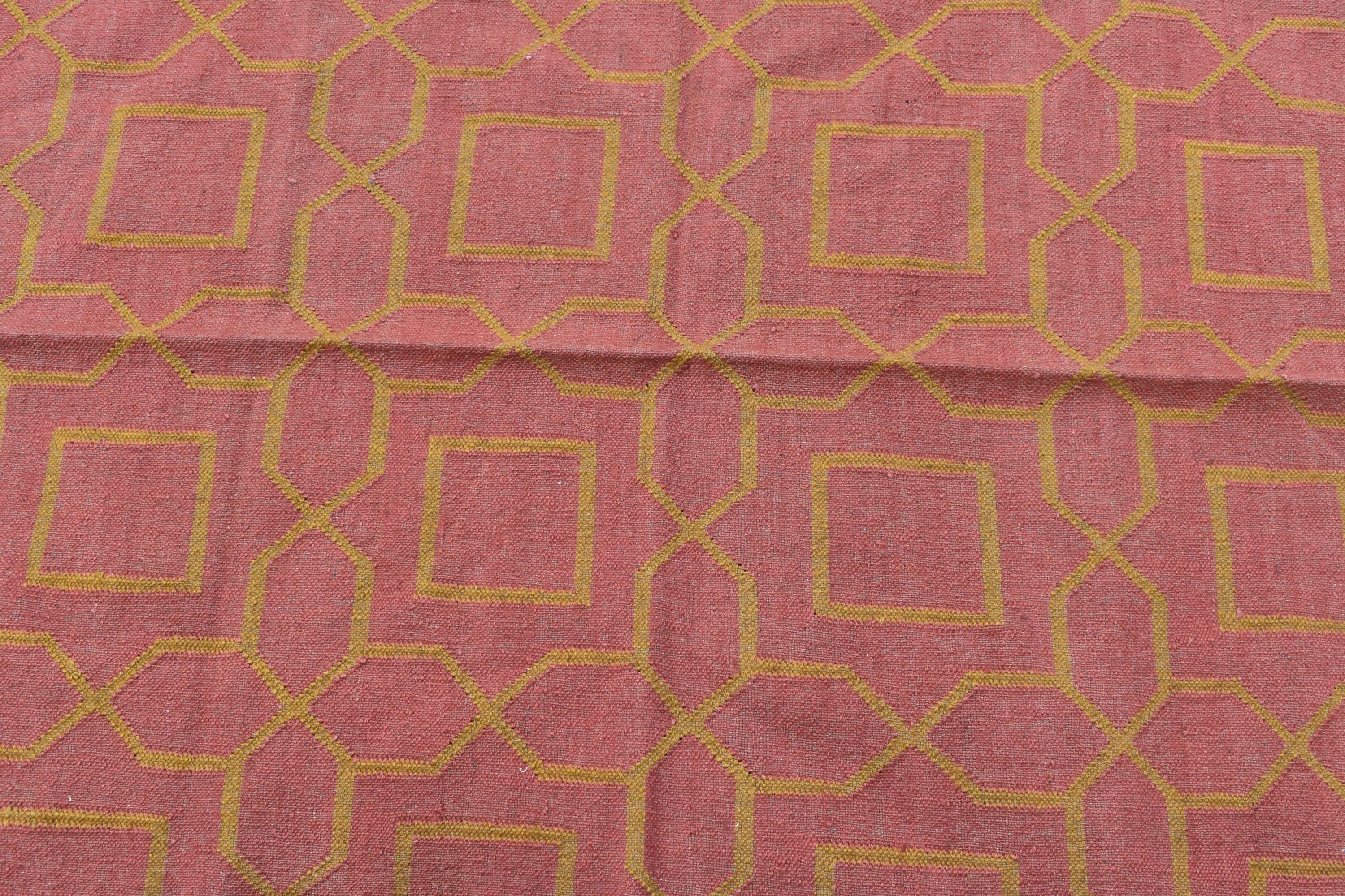 Traditional Handwoven Kilim Rug Wool Jute Tribal Medallion Pattern Boho Vintage Reversible Flat Weave Carpet Bohemian Runner Rug