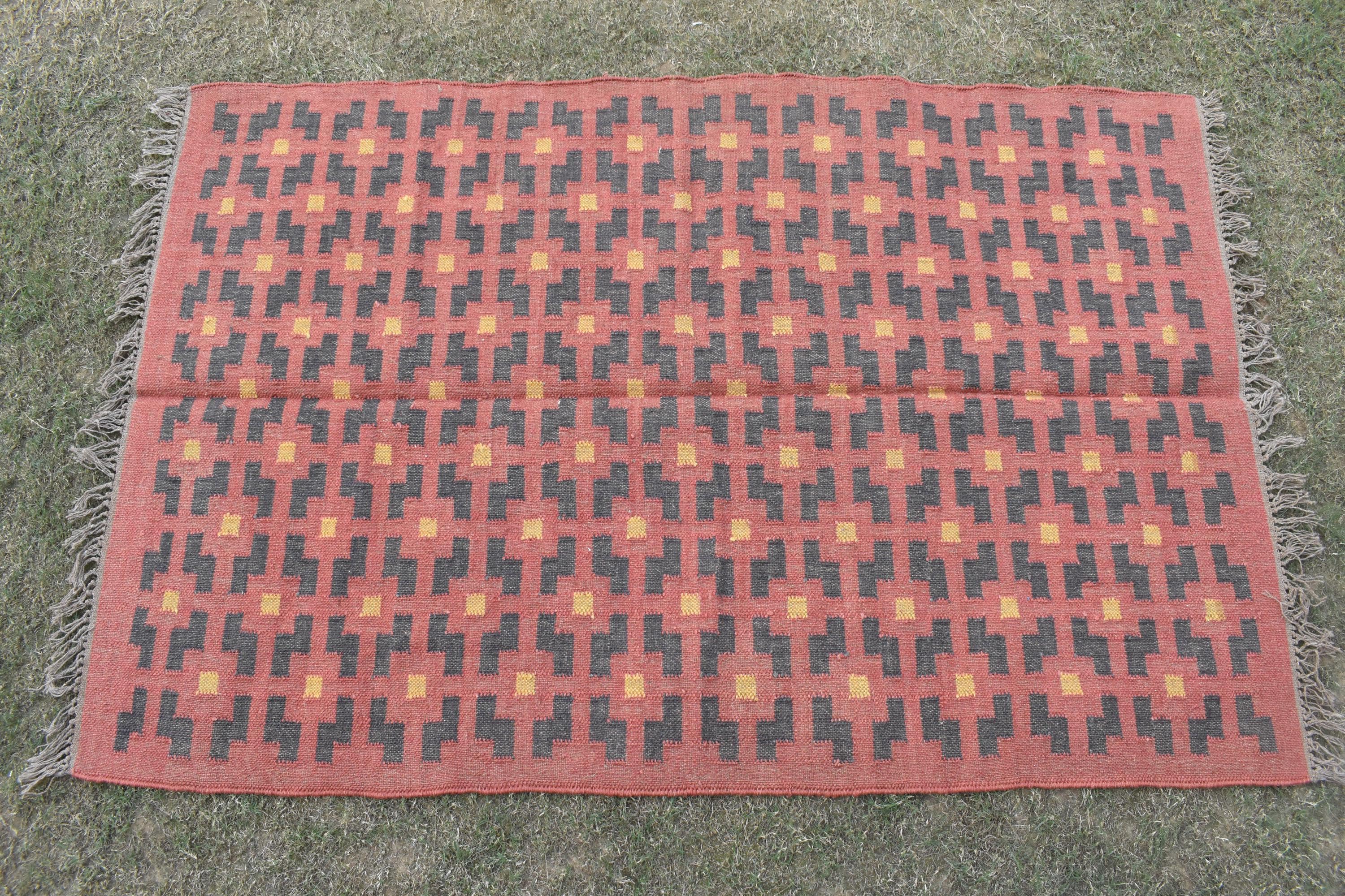 Multi Sizes Runner rug for stairs, Handwoven Geometric Indian Rug, Kilim Runner Rug for Entryway | Hallway Kilim Rug | Kilim Boho Carpet