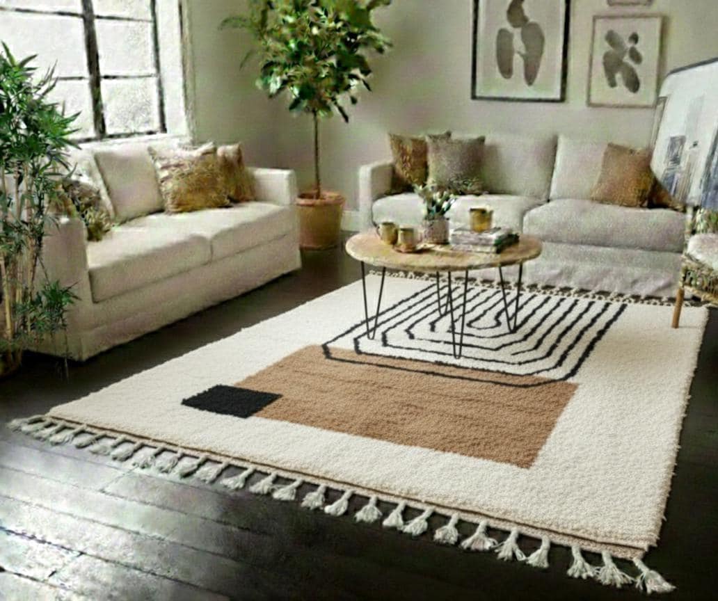 Handmade Moroccan Wool Rug, White Berber Rug, Boho Area Rug, Custom Beni Style Carpet, Soft Nursery & Bedroom Rug