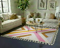 Pink and Mustard Beni Ourain Rug, Handmade Moroccan Shag Rug, Berber Wool Bohemian Area Rug Vintage Area Carpet