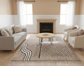 Plush Wool Beni Ourain Berber Rug – Handwoven Moroccan Abstract Area Rug Living Room Decor Moroccan Style Rug