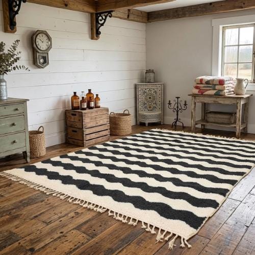 Moroccan Rug, High Pile Berber Wool Rug, Handwoven Moroccan Carpet, Custom Handmade Area Rug, Luxury Home Interior Decor