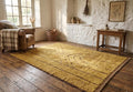 Handmade Moroccan Rug – Yellow Brown Beni Ourain Berber Rug, Custom Wool Area Rug, Boho Home Decor