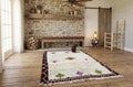 Hand Knotted Moroccan Beni Ourain Rug, White Berber Tribal Area Rug, Handmade Wool Boho Carpet, Vintage Moroccan Living Room Rug