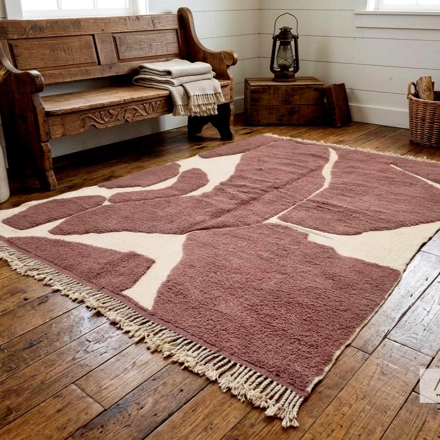 Large Moroccan Rug 8x11, Handmade Beni Ourain Rug, Shaggy Berber Carpet, Artisan Wool Area Rug, Living Room Decor